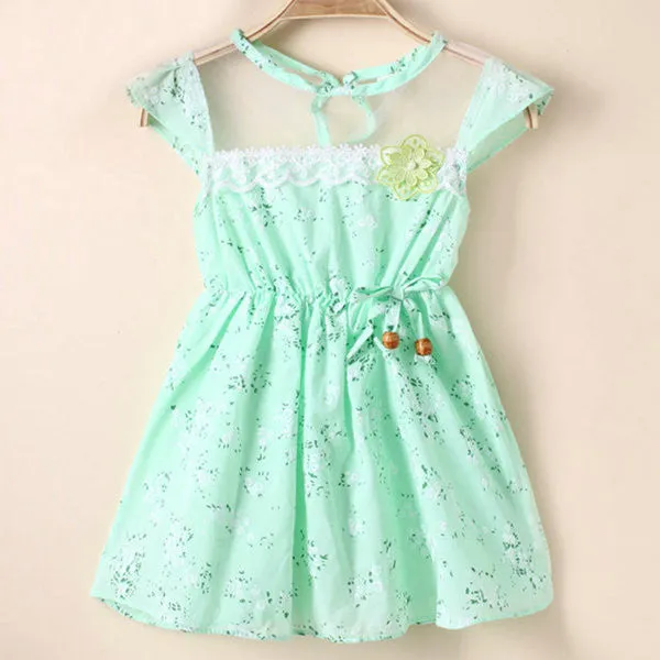 1-5Y Baby Kids Girls Lace Floral Tunic Princess Dress One-Piece Party Dresses SM6