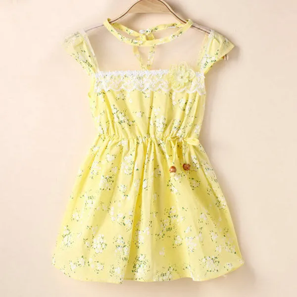 1-5Y Baby Kids Girls Lace Floral Tunic Princess Dress One-Piece Party Dresses SM6