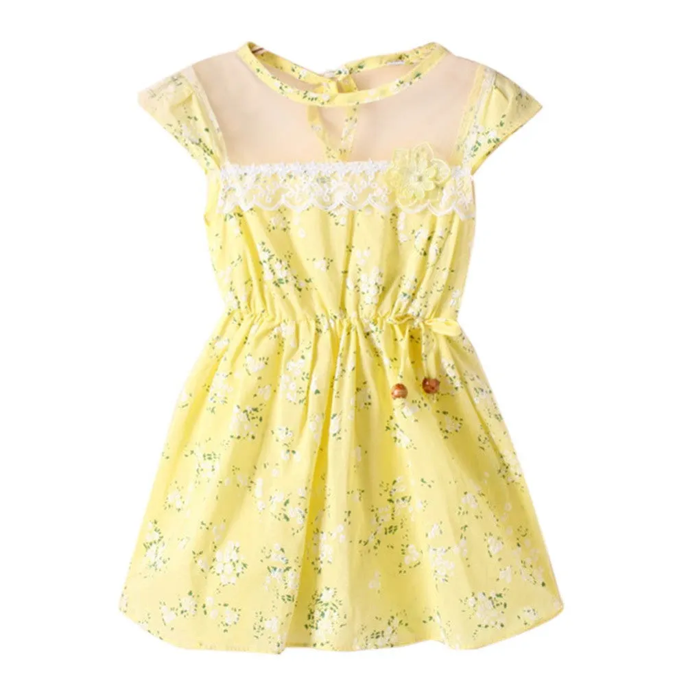 1-5Y Baby Kids Girls Lace Floral Tunic Princess Dress One-Piece Party Dresses SM6