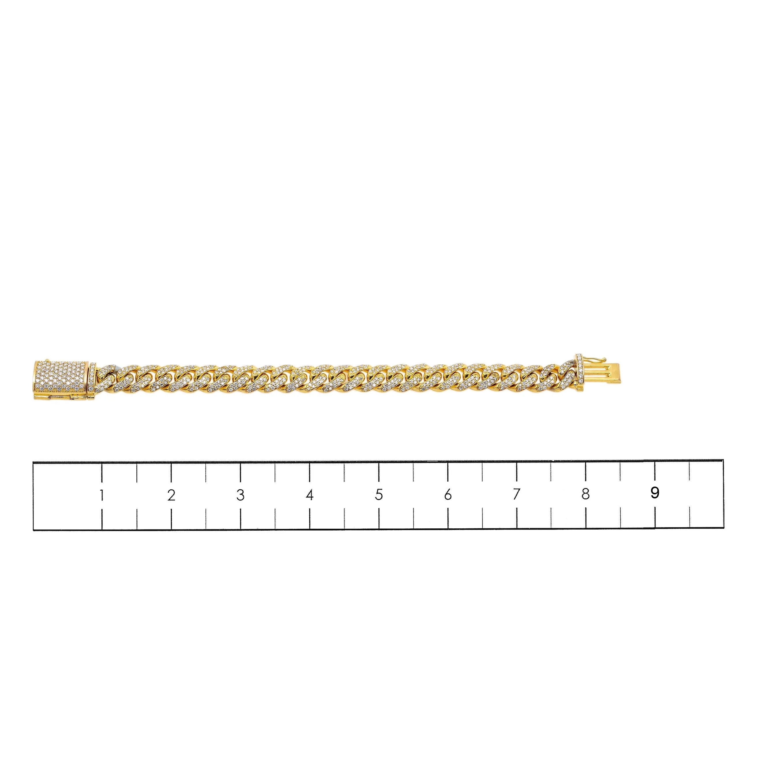 10K YELLOW GOLD WOMEN'S BRACELET WITH 7.50 CT DIAMONDS