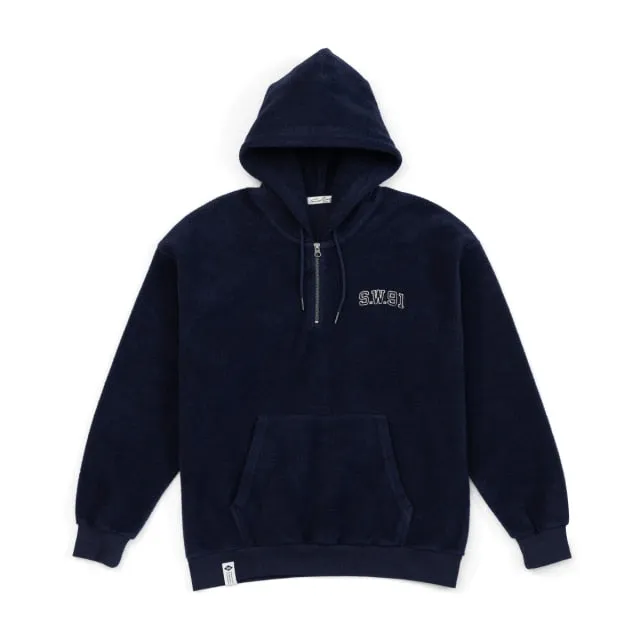 2022 Autumn- Winter Men's Oversize Loose Fit Quarter-Zip Pullover Hoodies