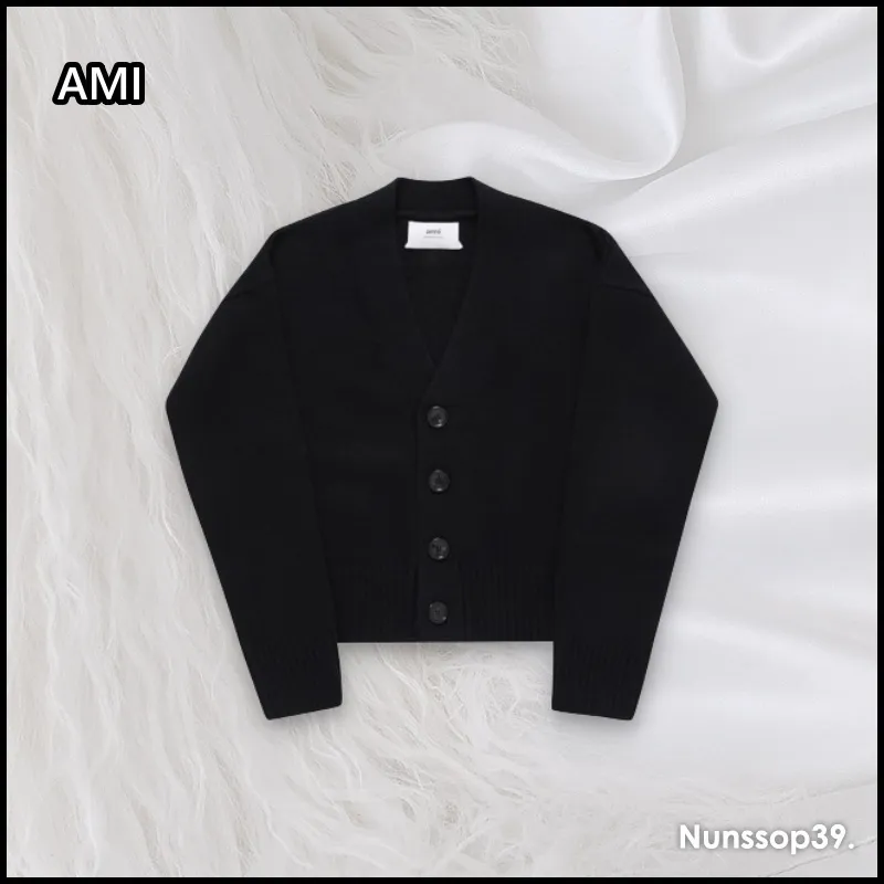 AMI PARIS  |Casual Style Unisex Street Style Long Sleeves Plain