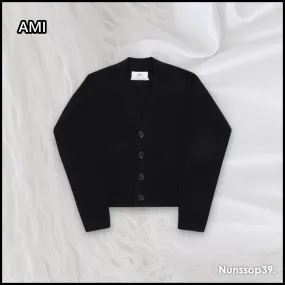 AMI PARIS  |Casual Style Unisex Street Style Long Sleeves Plain