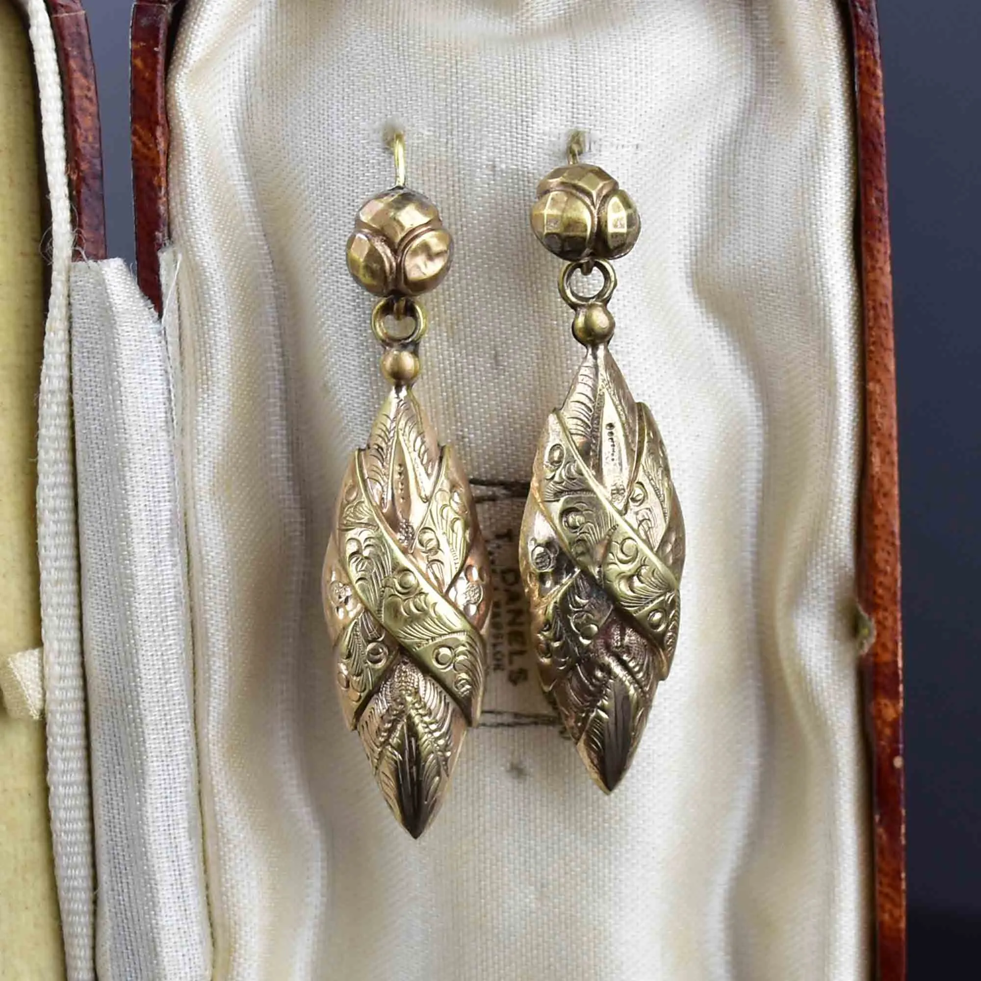 Antique Gold Victorian Dangle Earrings