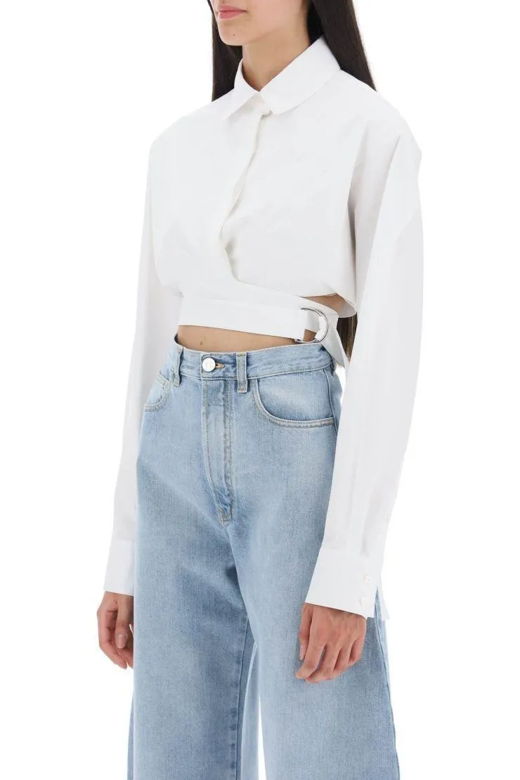 Azzedine Alaia  |Casual Style Long Sleeves Plain Cotton Party Style