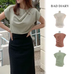 BADDIARY  |Casual Style Plain Short Sleeves Party Style Office Style