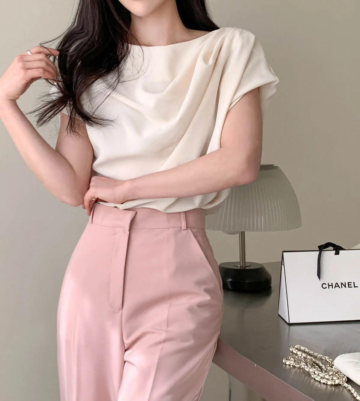 BADDIARY  |Casual Style Plain Short Sleeves Party Style Office Style