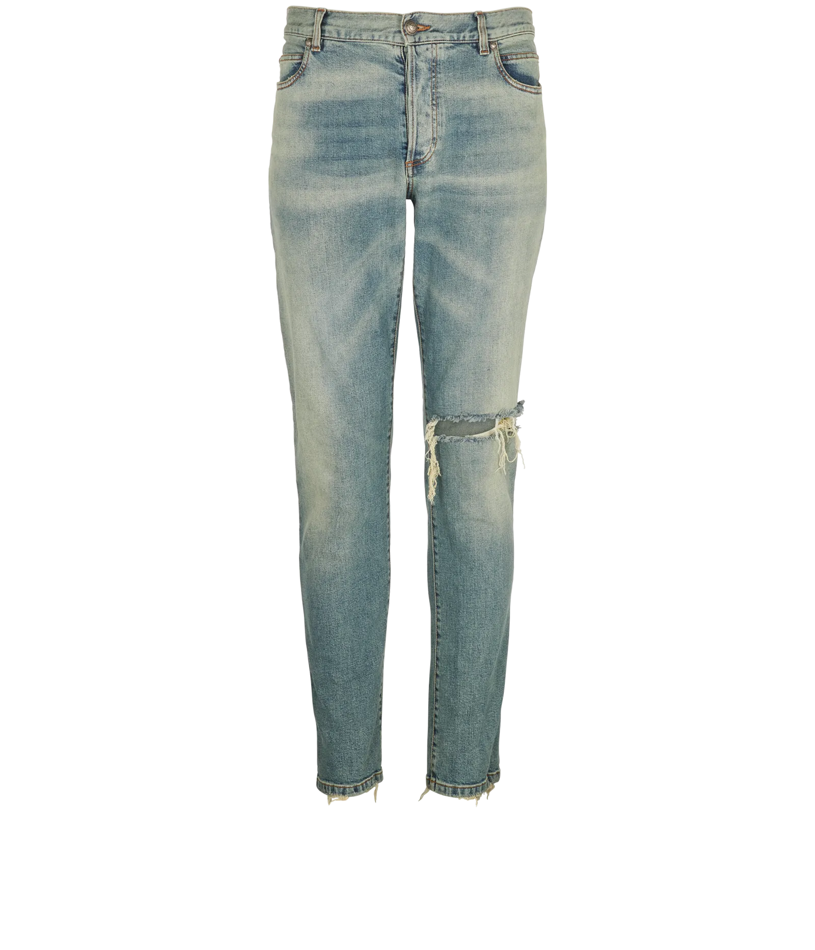 Balmain Tapered Ripped Jeans