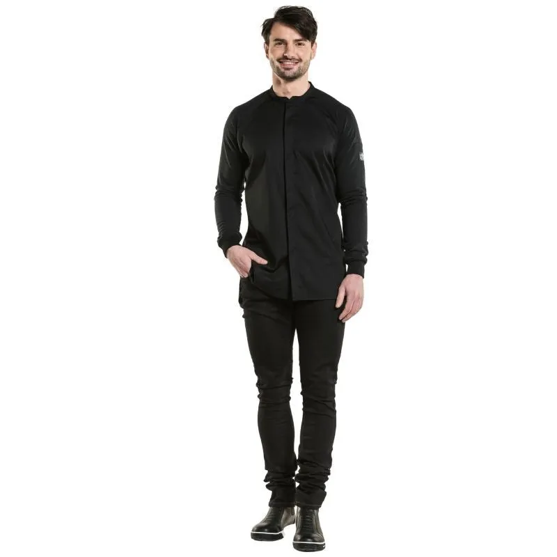 Black Centered Cut Kitchen Coat Fratello - Chaud Devant