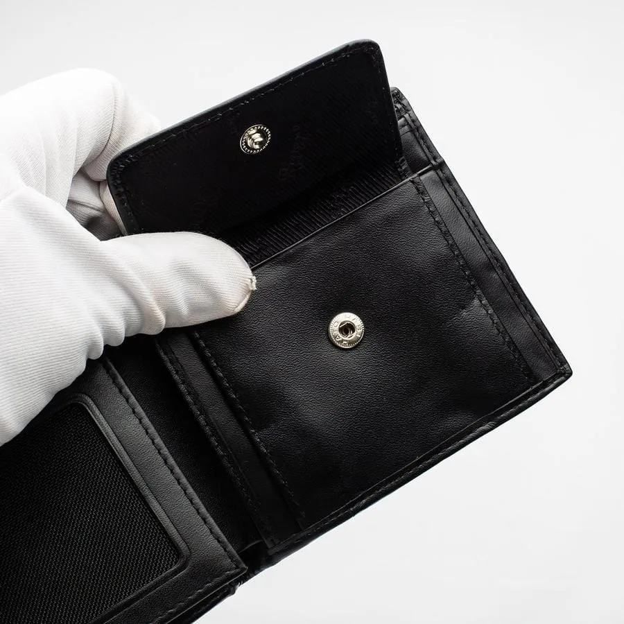 Black Crocodile Hornback Skin Wallets