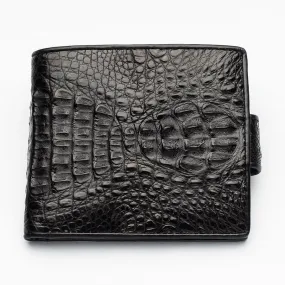 Black Crocodile Hornback Skin Wallets