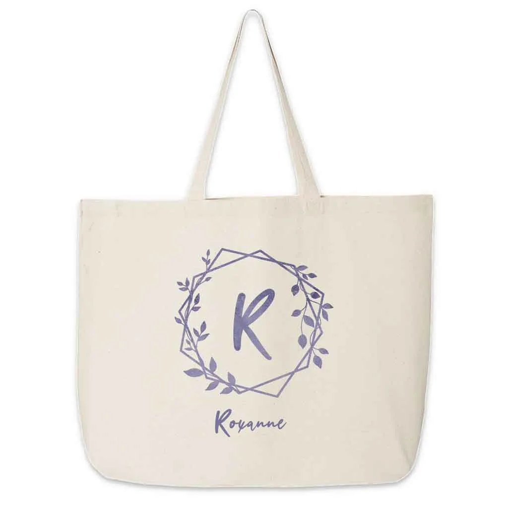 Bridal Party Tote Bag Personalized with Stylized Monogram