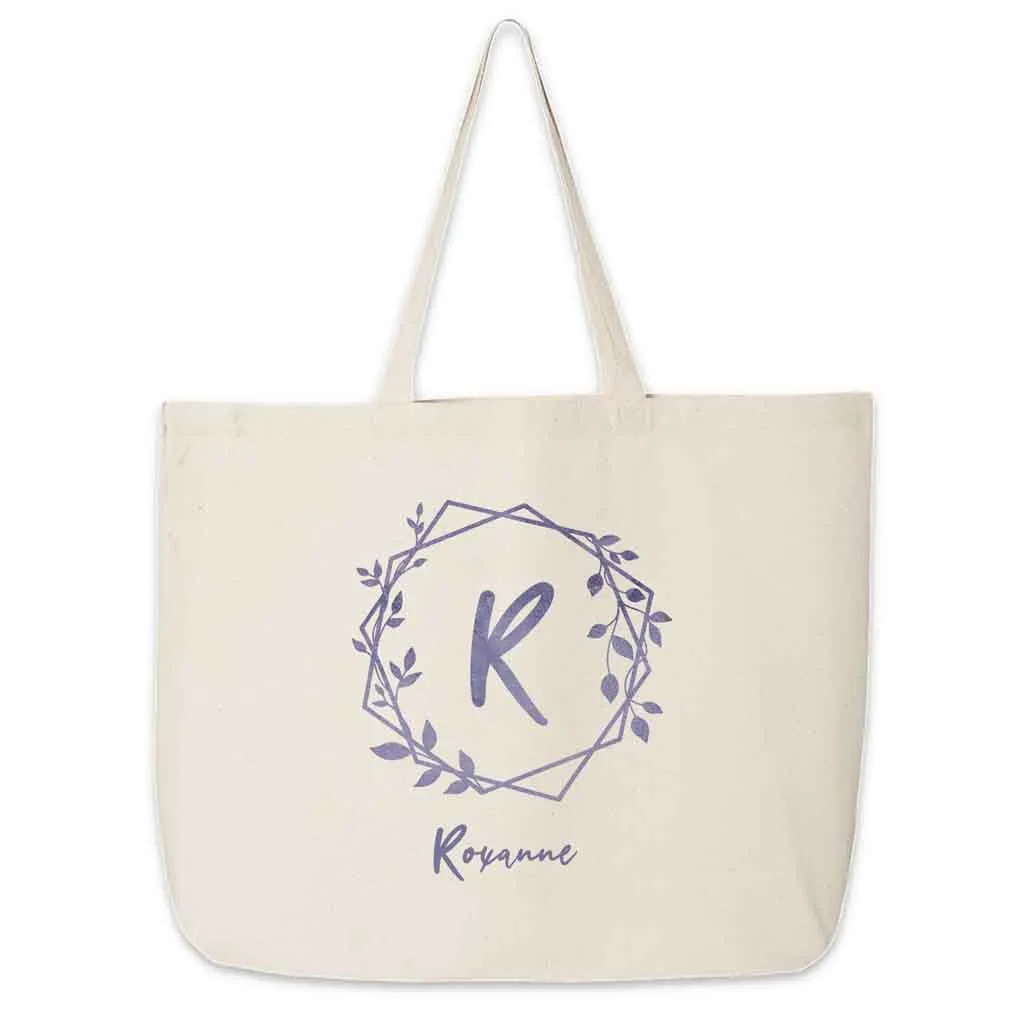 Bridal Party Tote Bag Personalized with Stylized Monogram