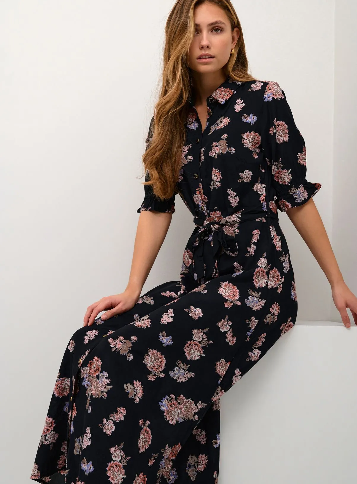 Buy KAFFE Velana 3/4 Sleeve Maxi Dress 14 | Dresses | Tu