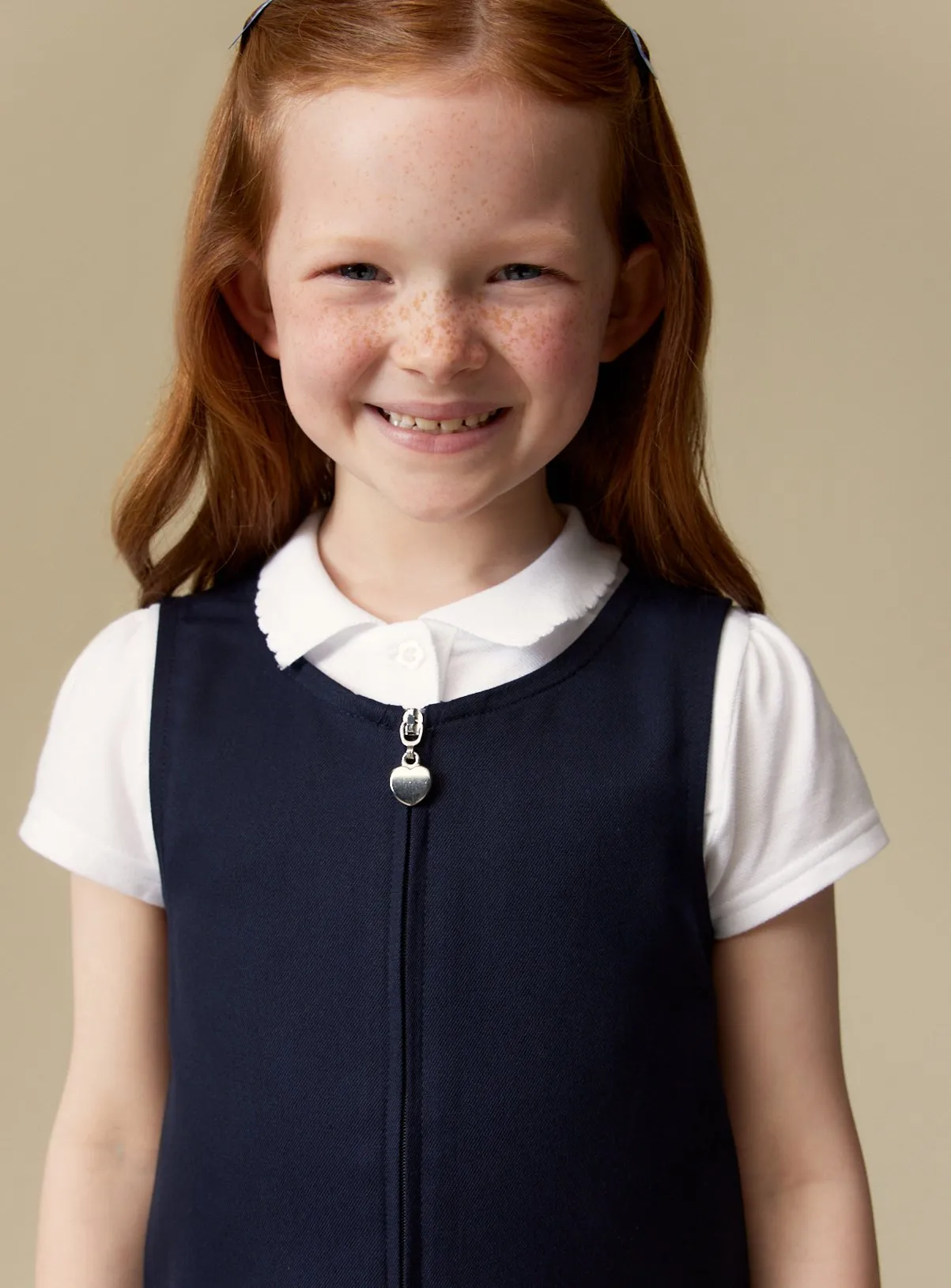 Buy Navy Zip-Through Pinafore 4 Pack 3 years | School dresses | Tu