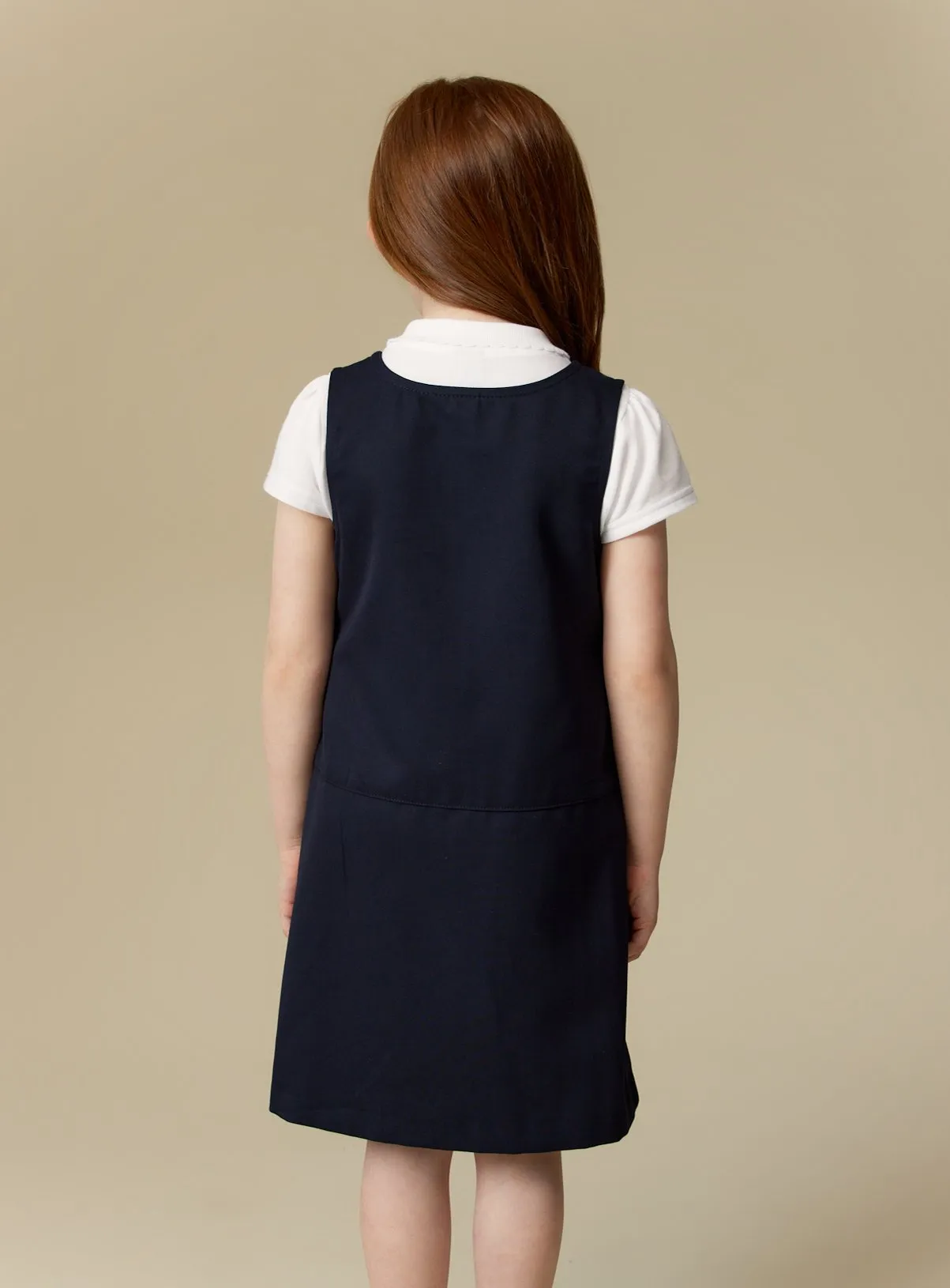 Buy Navy Zip-Through Pinafore 4 Pack 3 years | School dresses | Tu