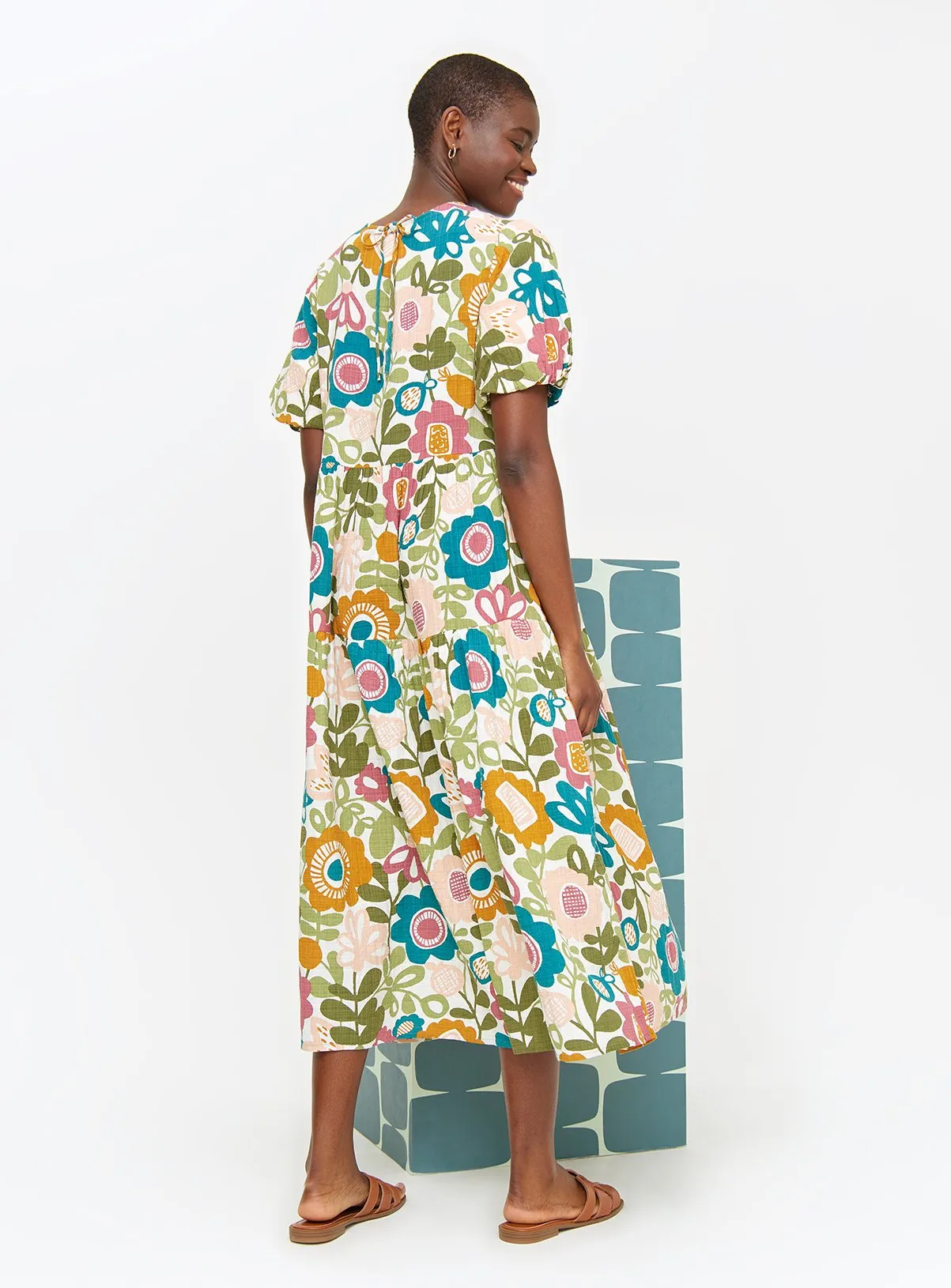 Buy Tu X Scion Kukkia Floral Poplin Midi Dress 6 | Dresses | Tu