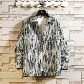 Camouflage Print Denim Jacket