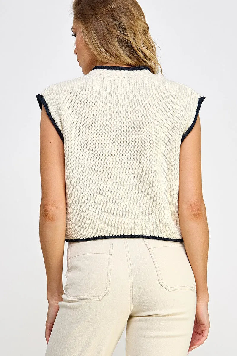 Carson Contrast Knit Top