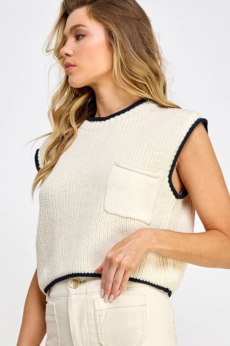 Carson Contrast Knit Top