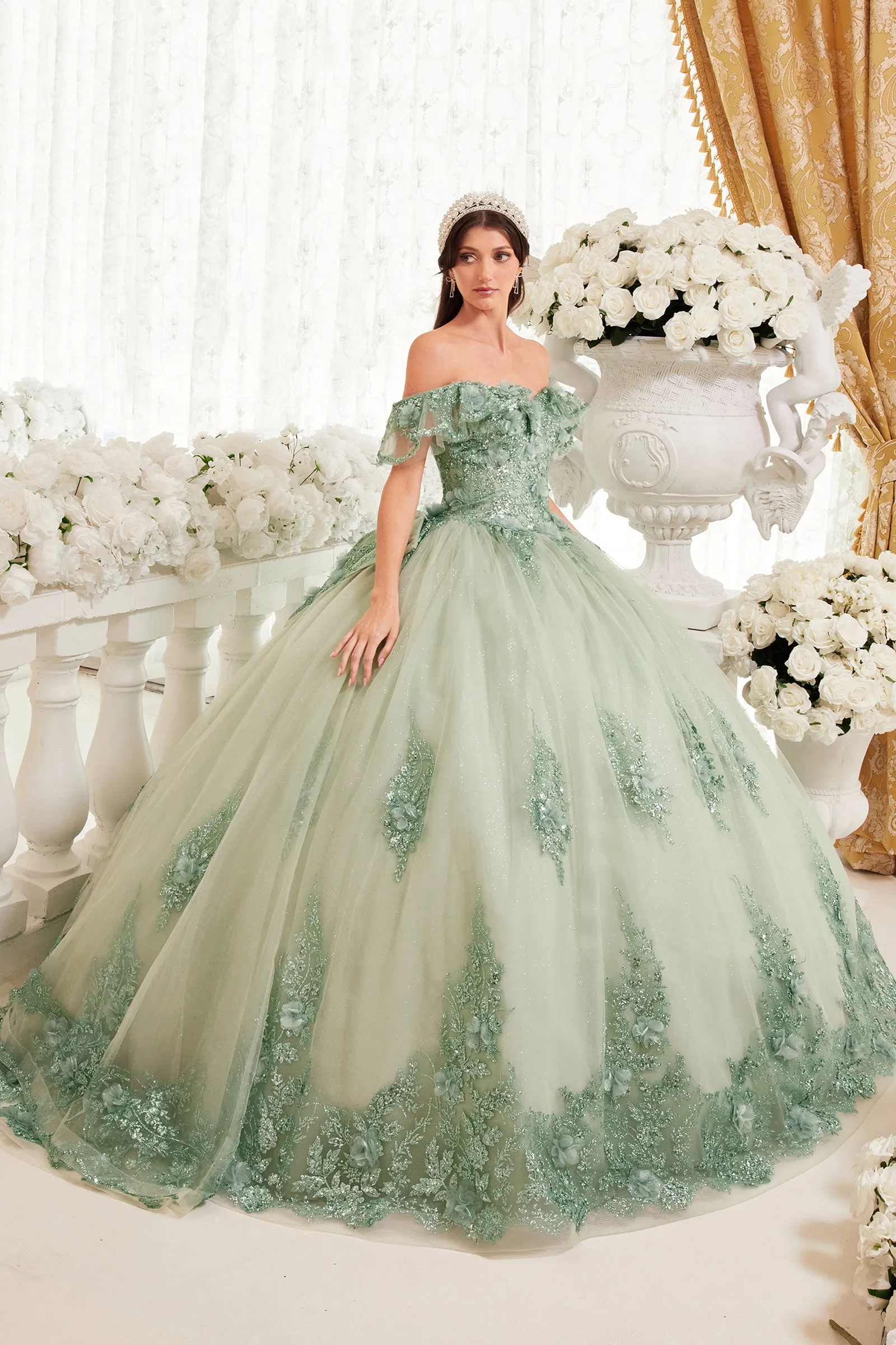 Cinderella Divine 15701 Long Ball Gown Quinceanera Dresses