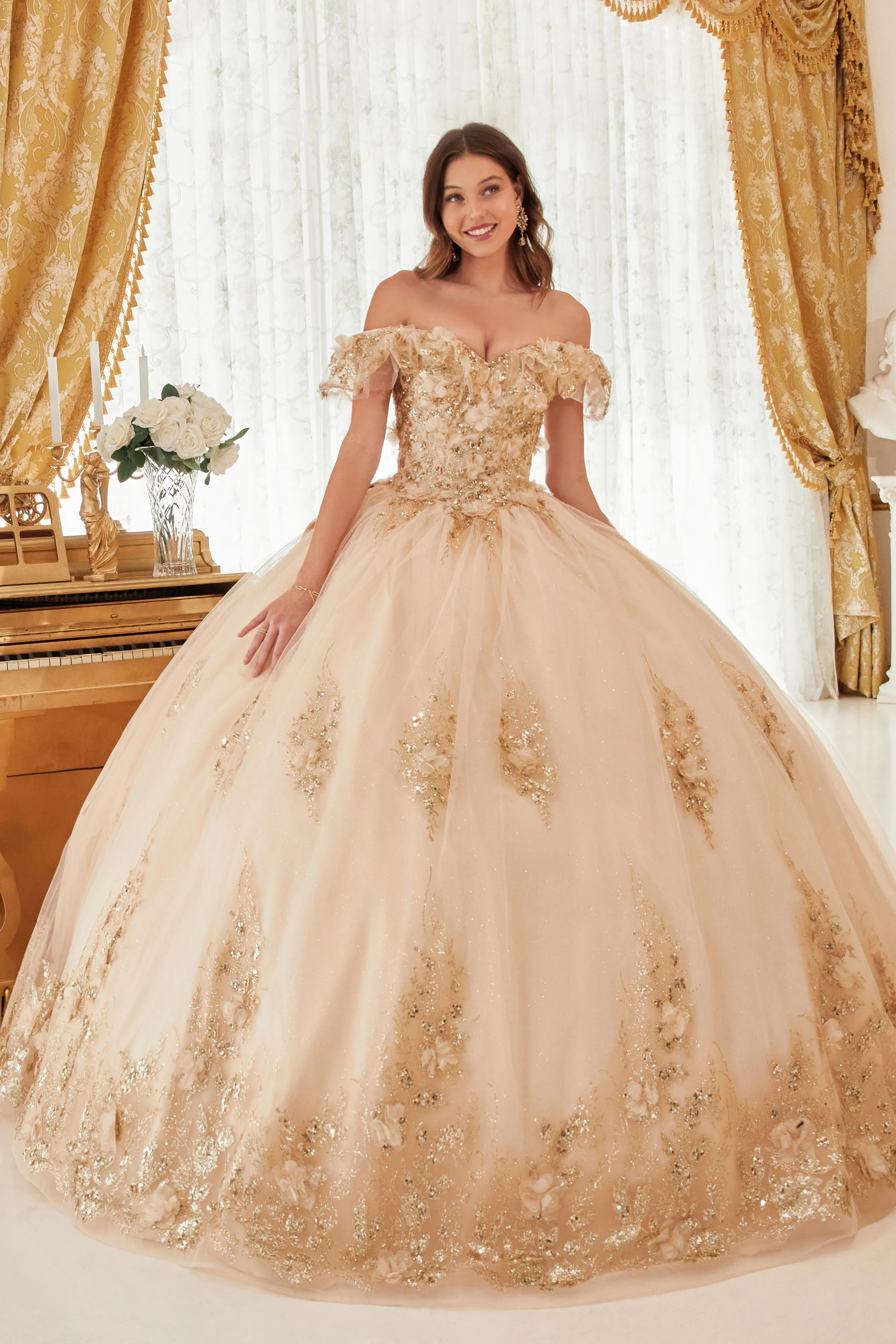 Cinderella Divine 15701 Long Ball Gown Quinceanera Dresses