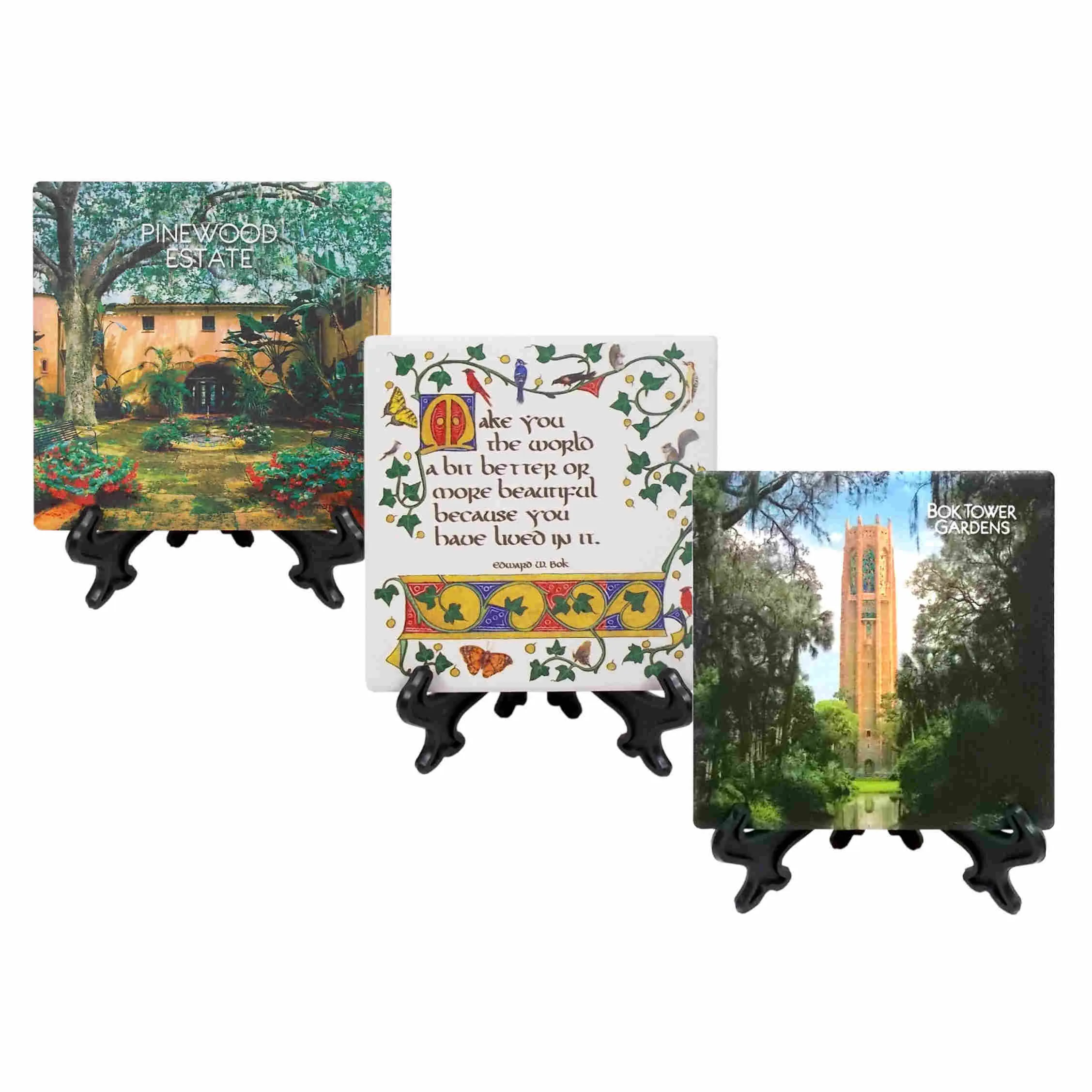 Coasters With Easel - Bok Tower Gardens