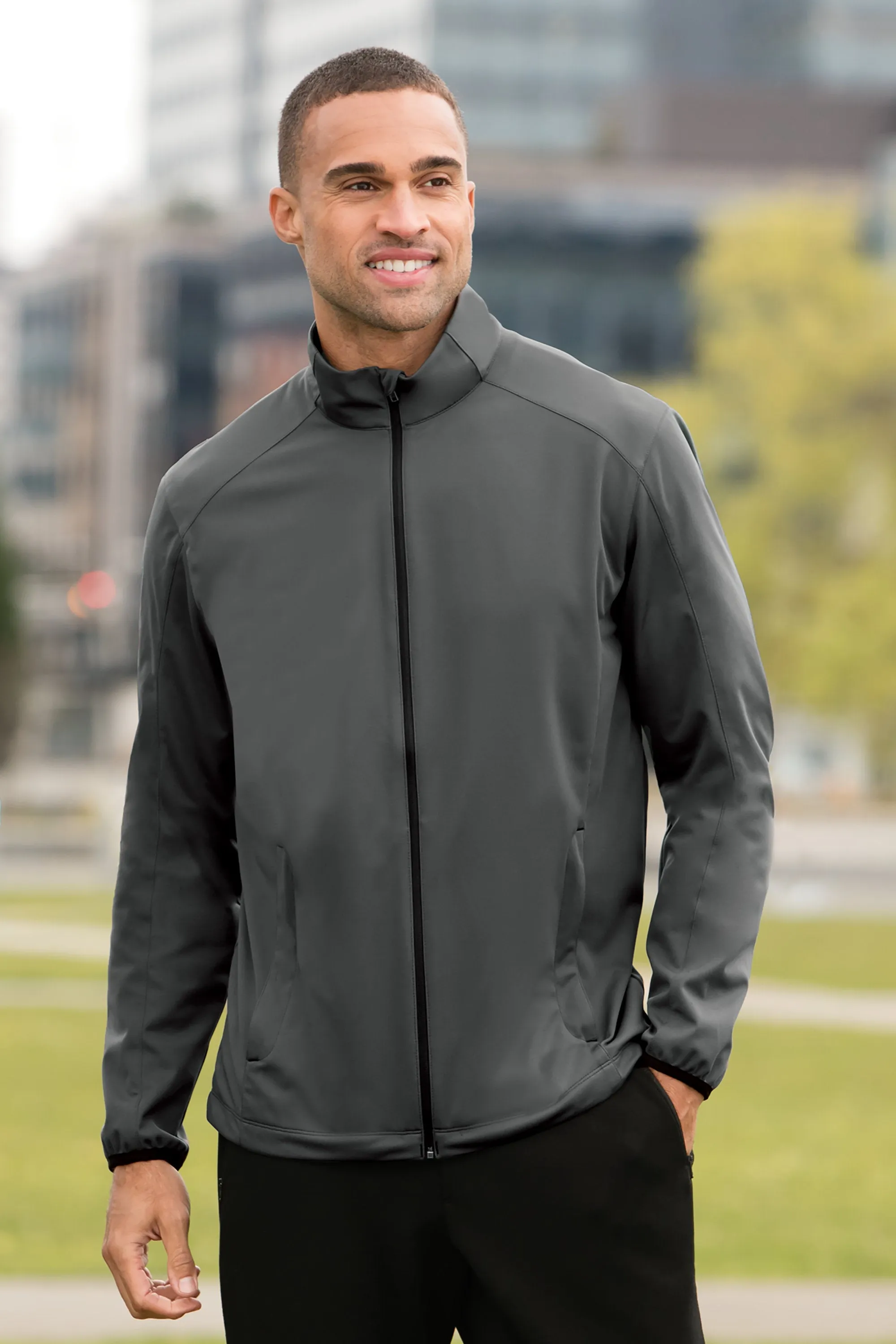 Custom Embroidered Men's Active Soft Shell Jacket - Includes one 4in x 4in Embroidery - No Setup - Personalize your Jacket with 