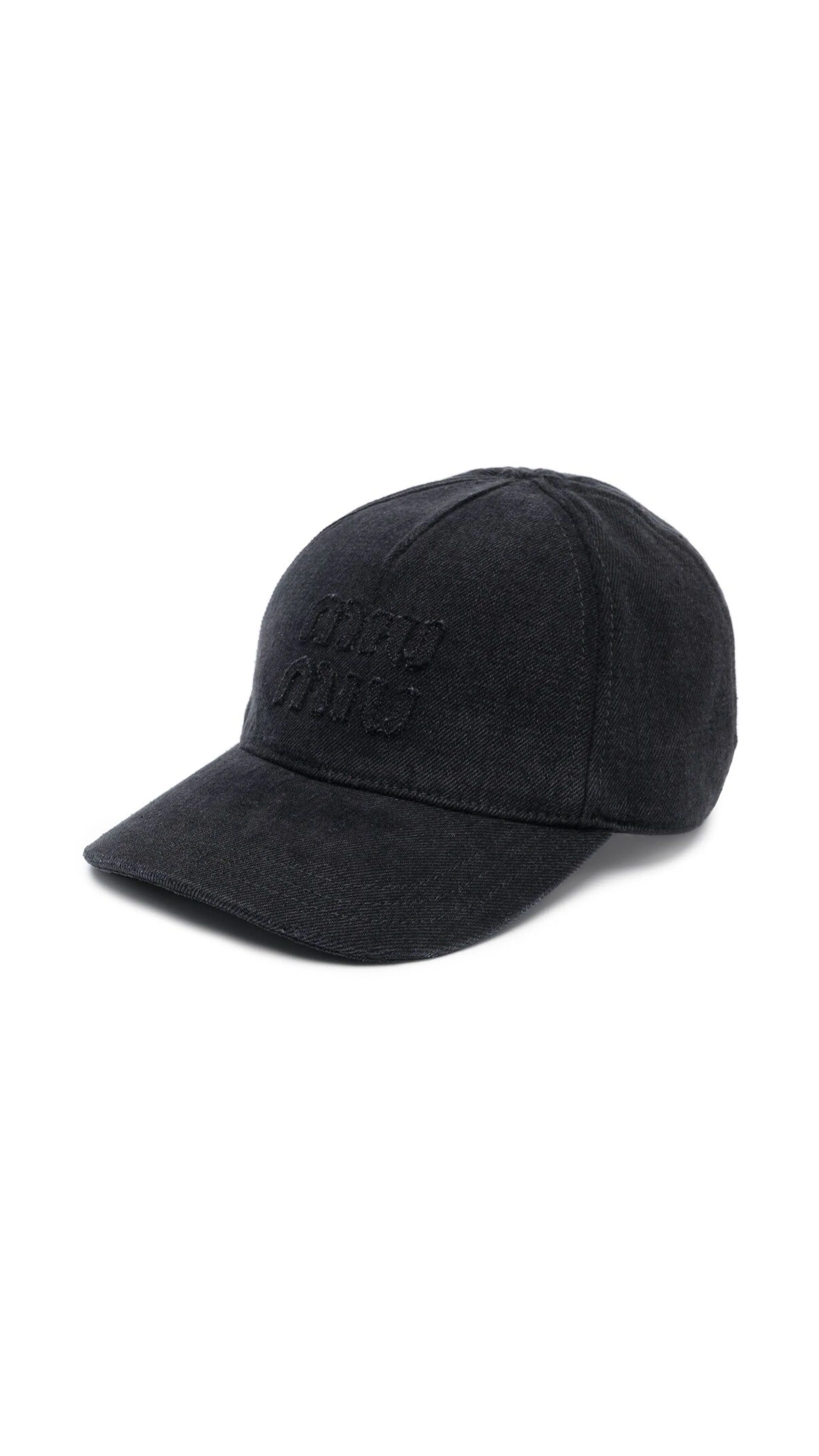 Denim Baseball Cap - Black