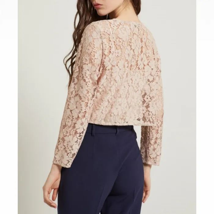 Diffusione Tessile  |Flower Patterns Casual Style Long Sleeves Lace Office Style