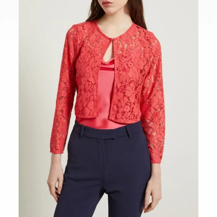 Diffusione Tessile  |Flower Patterns Casual Style Long Sleeves Lace Office Style