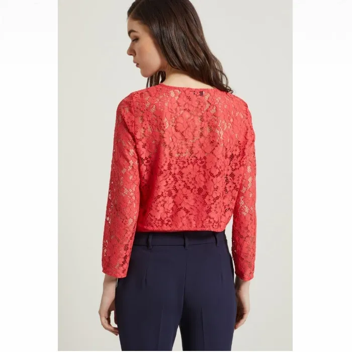 Diffusione Tessile  |Flower Patterns Casual Style Long Sleeves Lace Office Style