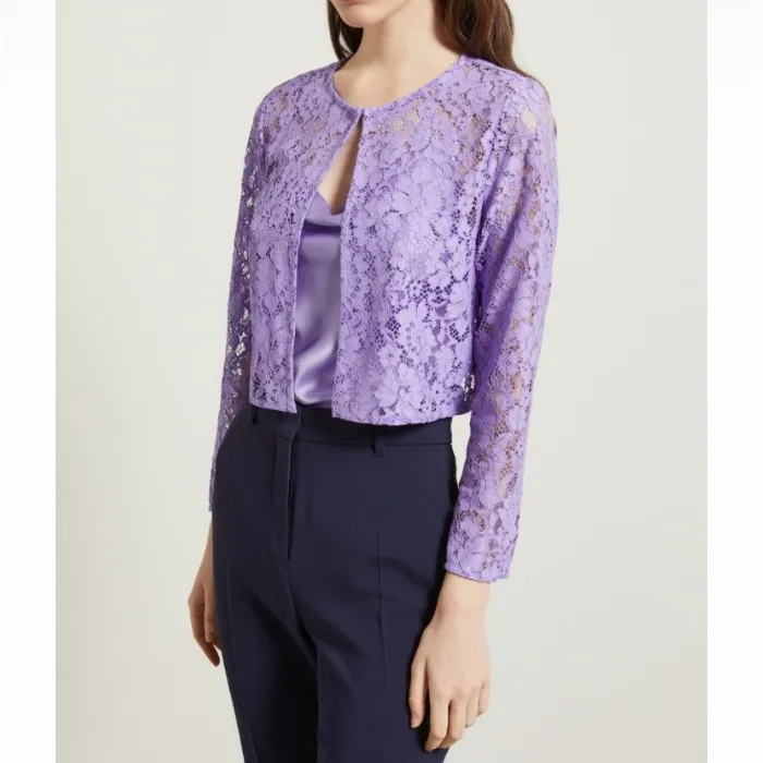 Diffusione Tessile  |Flower Patterns Casual Style Long Sleeves Lace Office Style