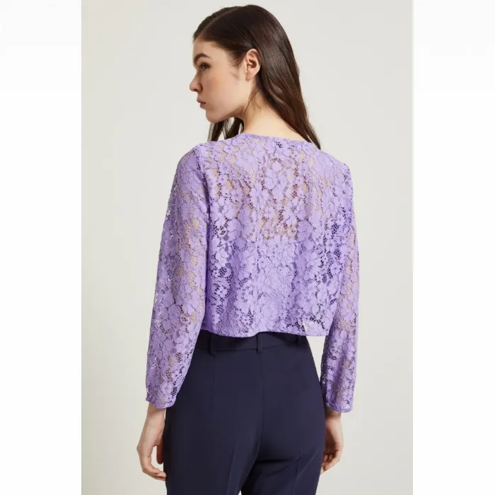 Diffusione Tessile  |Flower Patterns Casual Style Long Sleeves Lace Office Style