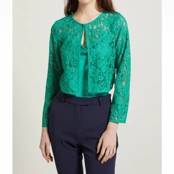 Diffusione Tessile  |Flower Patterns Casual Style Long Sleeves Lace Office Style