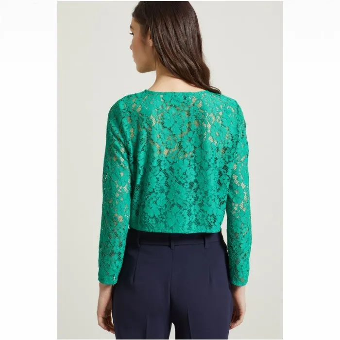 Diffusione Tessile  |Flower Patterns Casual Style Long Sleeves Lace Office Style