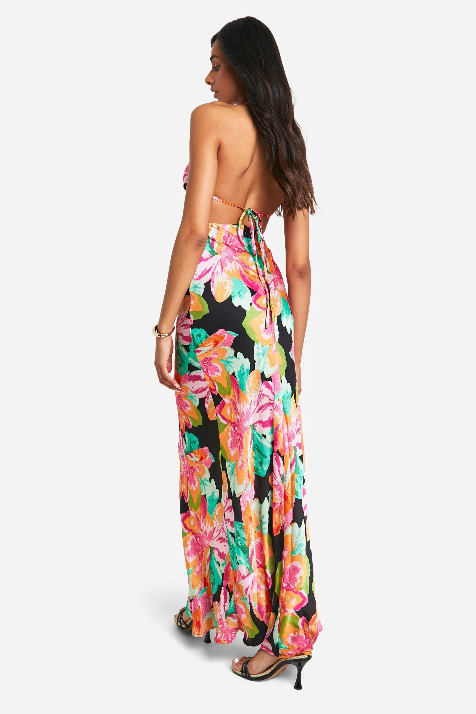 Dresses | Tall Chiffon Jacquard Floral Cut Out Maxi Dress | boohoo