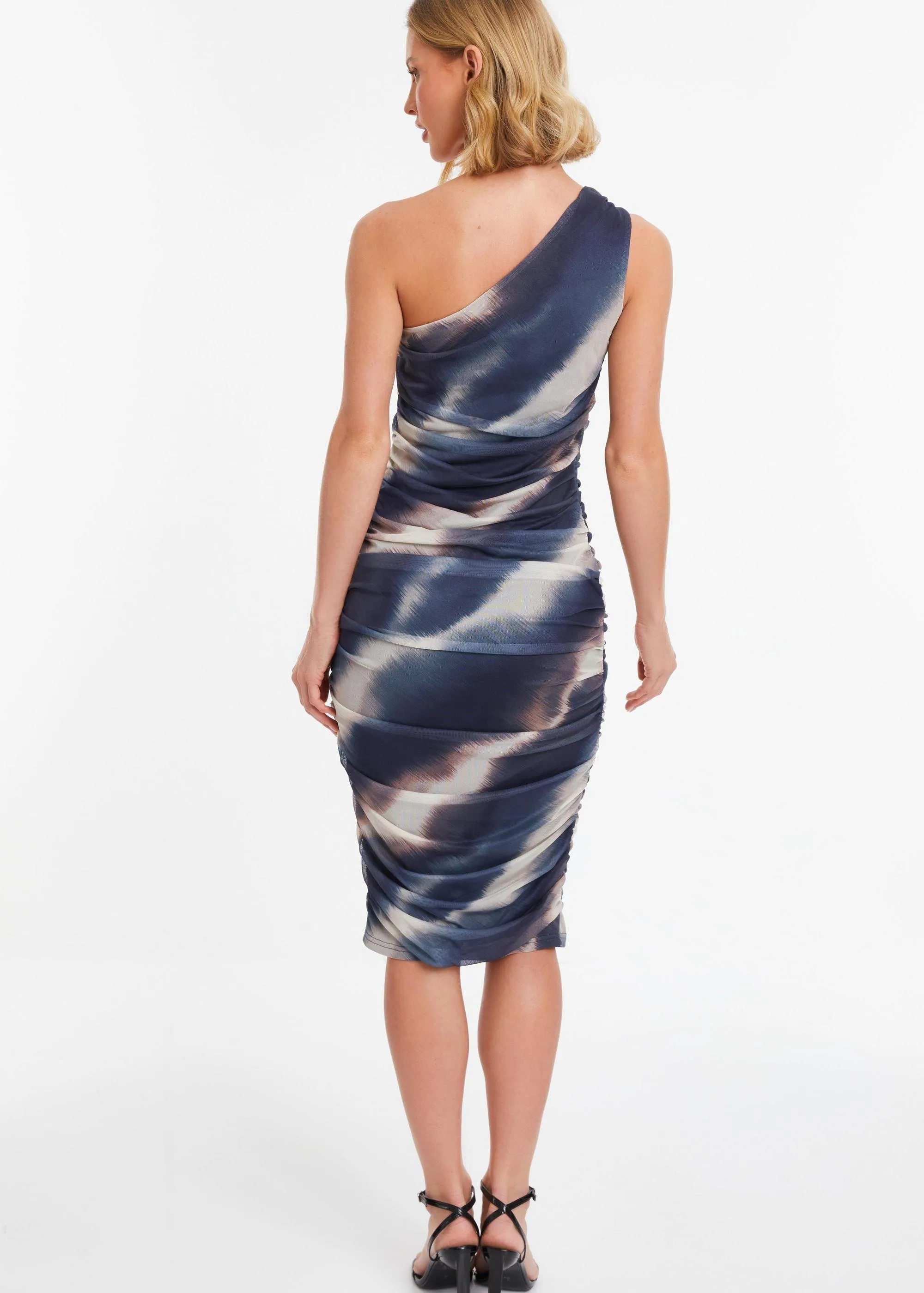 Dresses | Tie Dye Mesh One Shoulder Midi Dress | Quiz