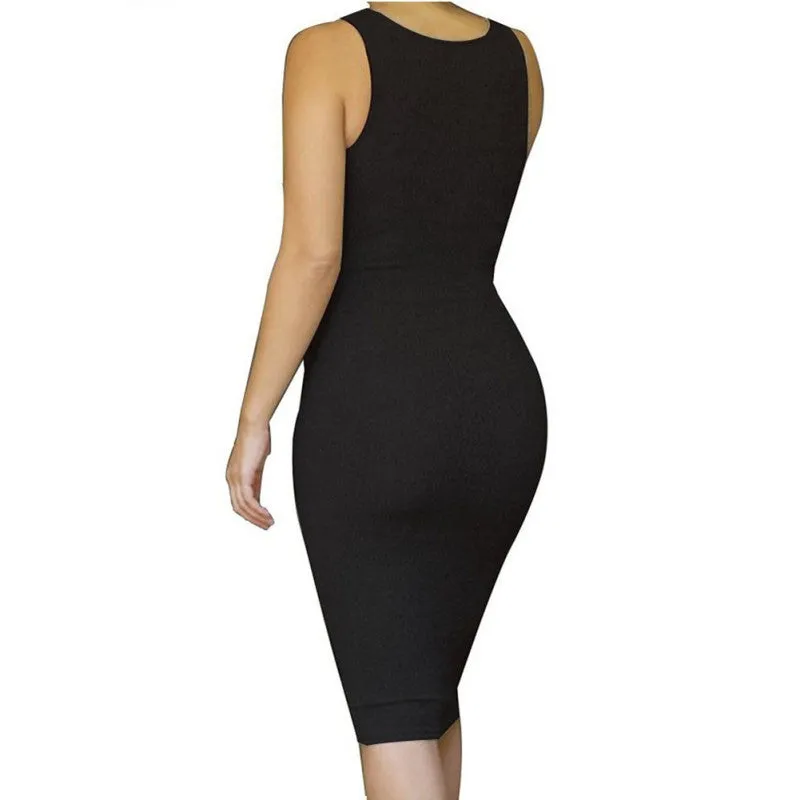 Dresses Women Sleeveless O Neck Sexy Bodycon Bandage Dress Party Dress Vestidos SM6