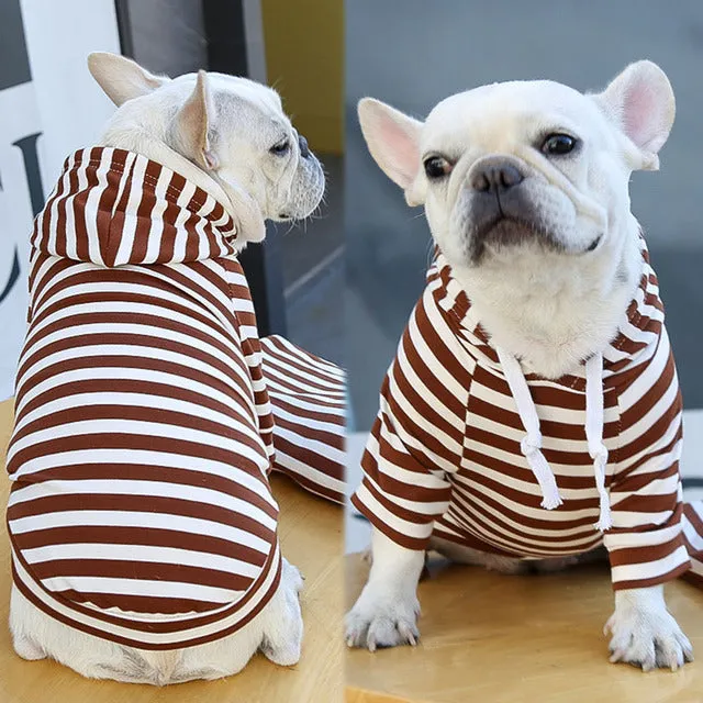 Fashion Striped Pet Hoodies for Small and Medium Dogs