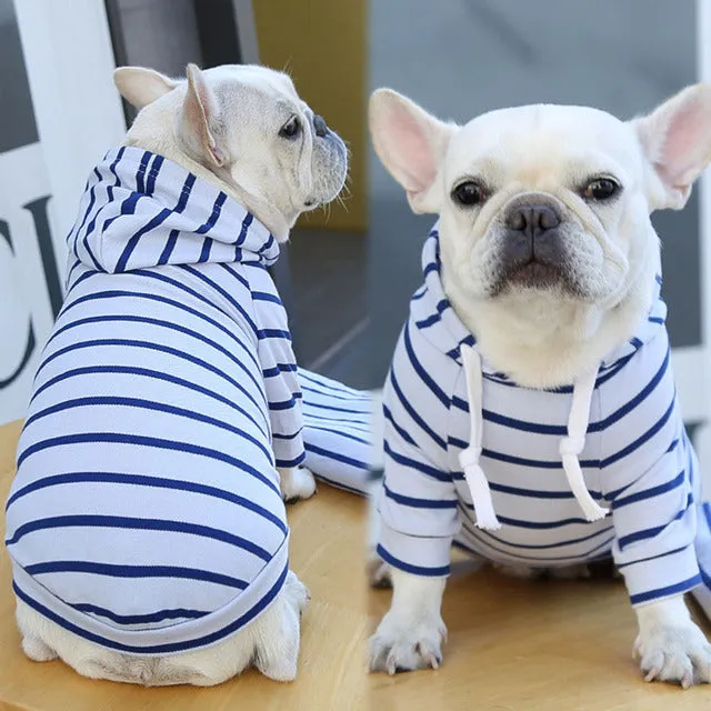 Fashion Striped Pet Hoodies for Small and Medium Dogs