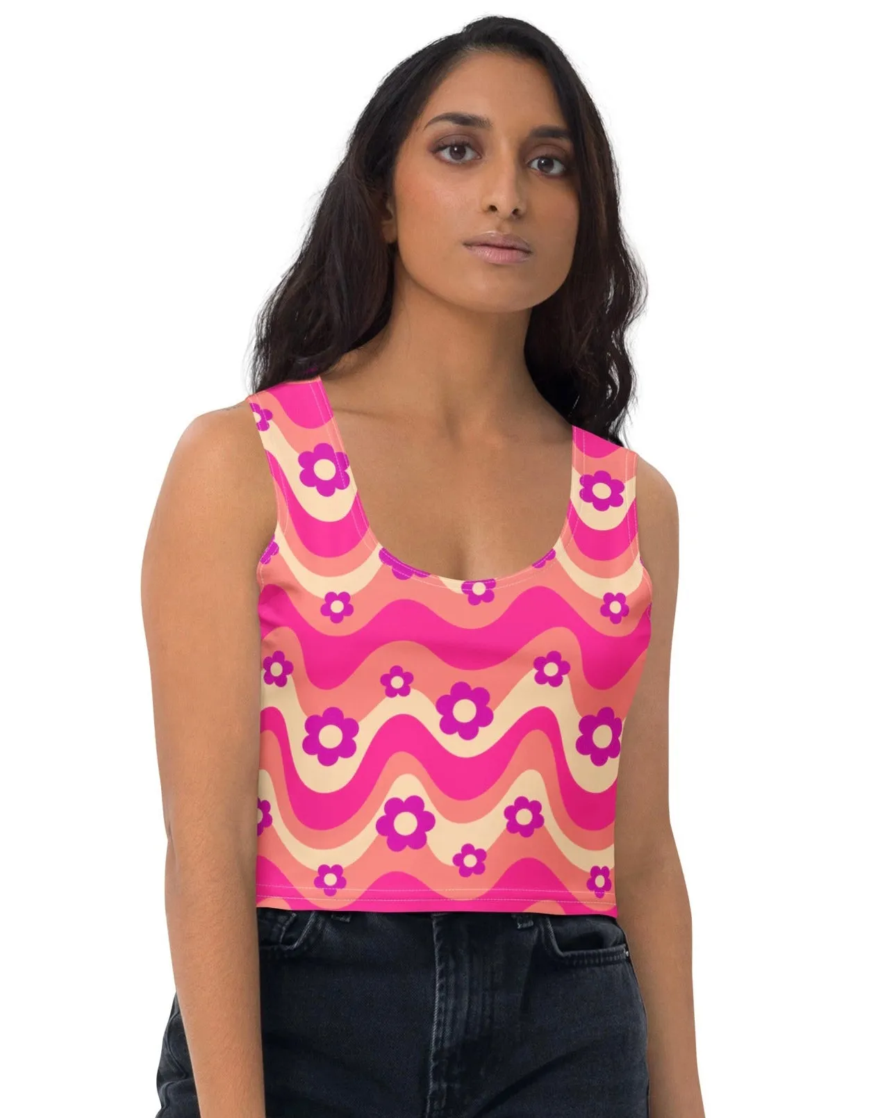 Flower Power Pink Crop Top