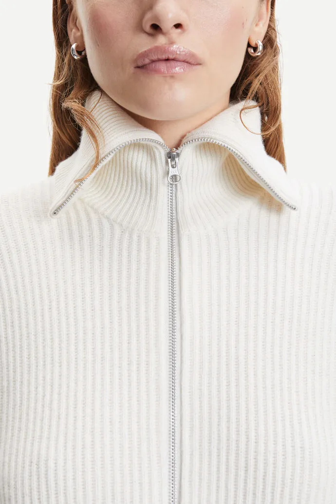 Fold-Over Collar Cardigan