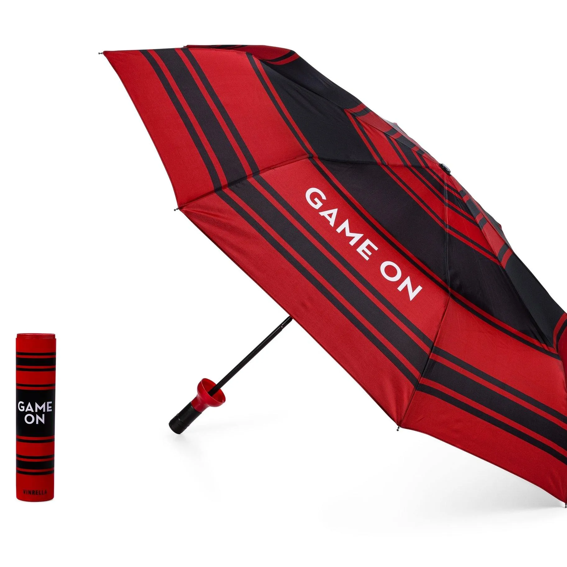 Game On- Blk/Red Bottle Umbrella