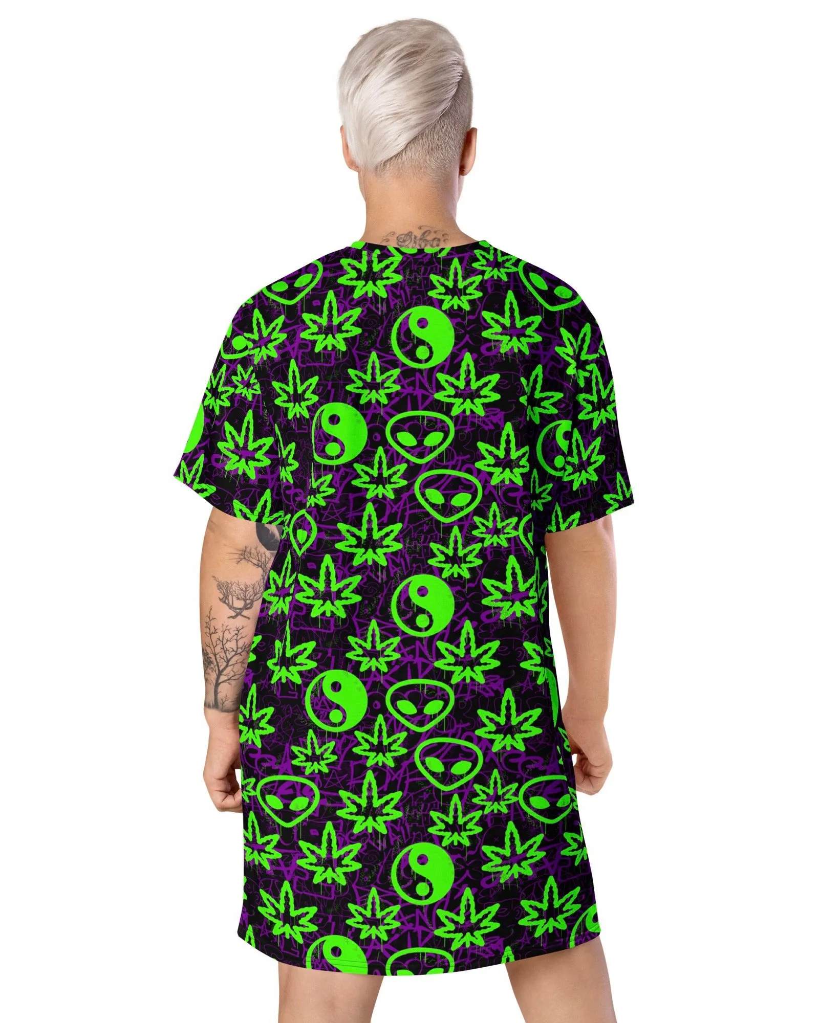 Ganja Graffiti T-shirt Dress