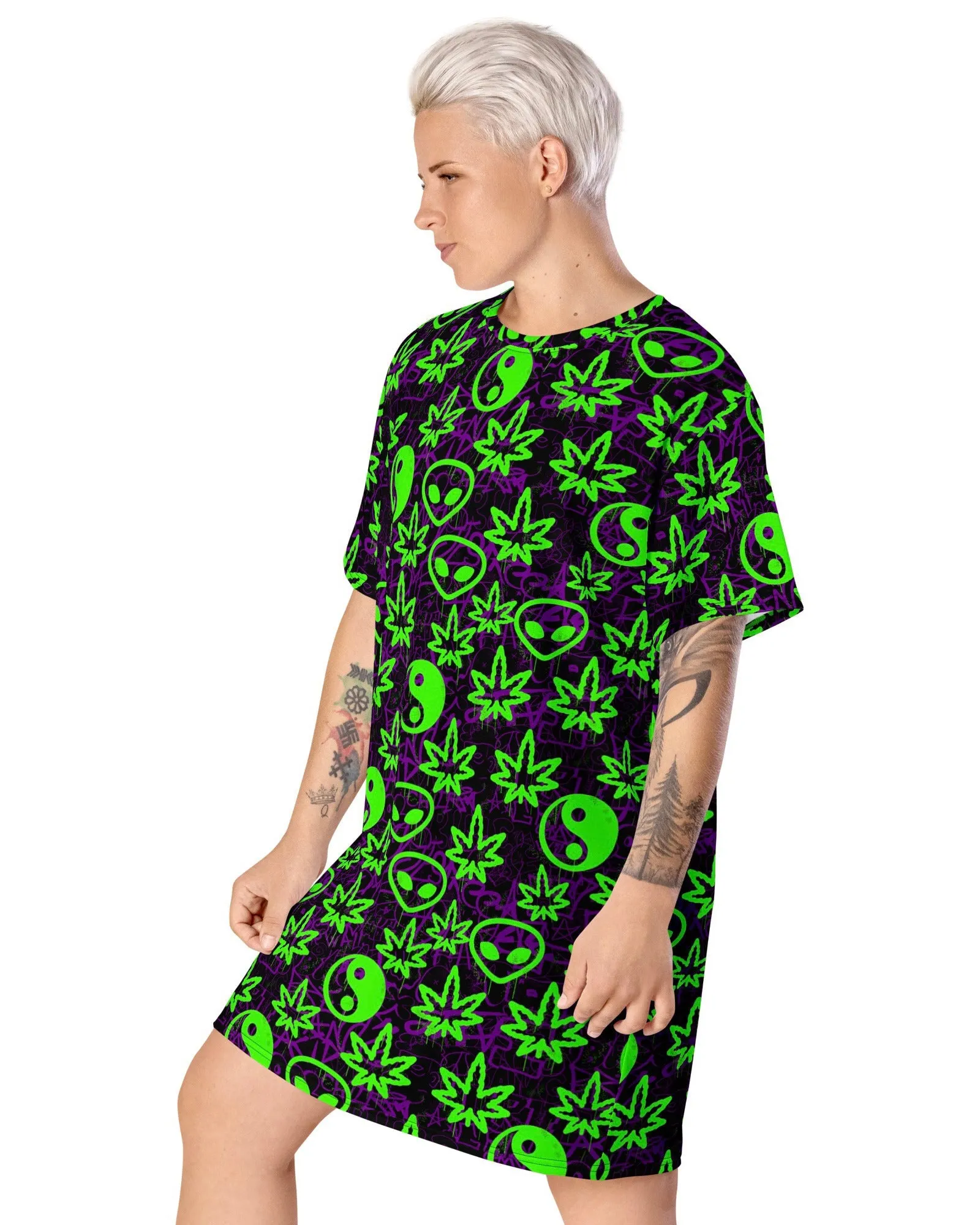 Ganja Graffiti T-shirt Dress