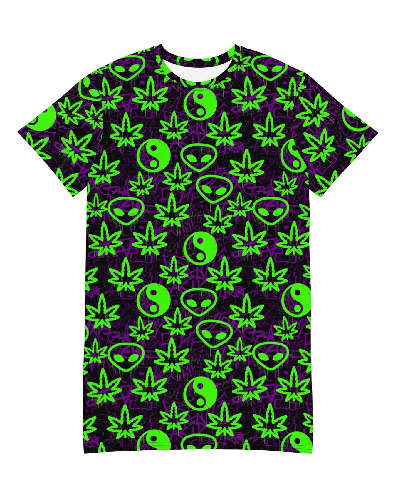 Ganja Graffiti T-shirt Dress