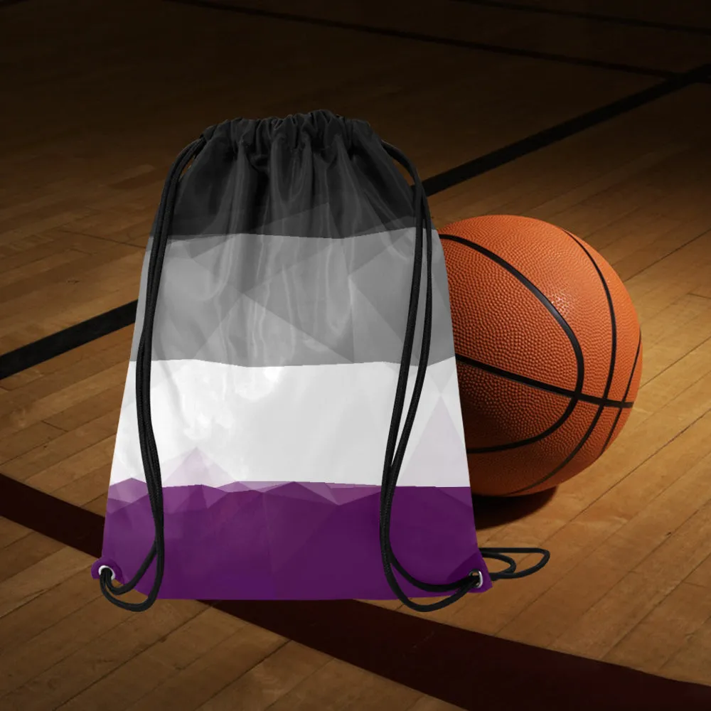 Geometric Asexual Pride Drawstring Bag