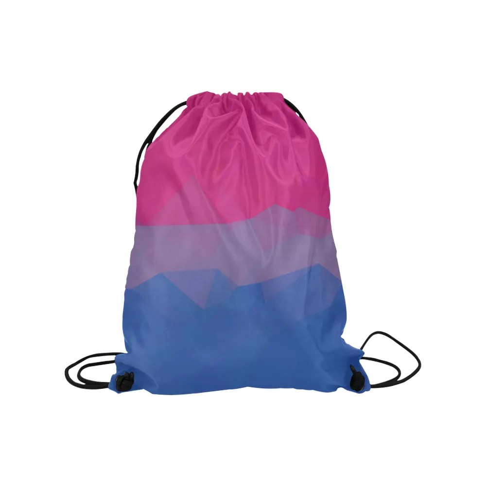 Geometric Bisexual Pride Drawstring Bag