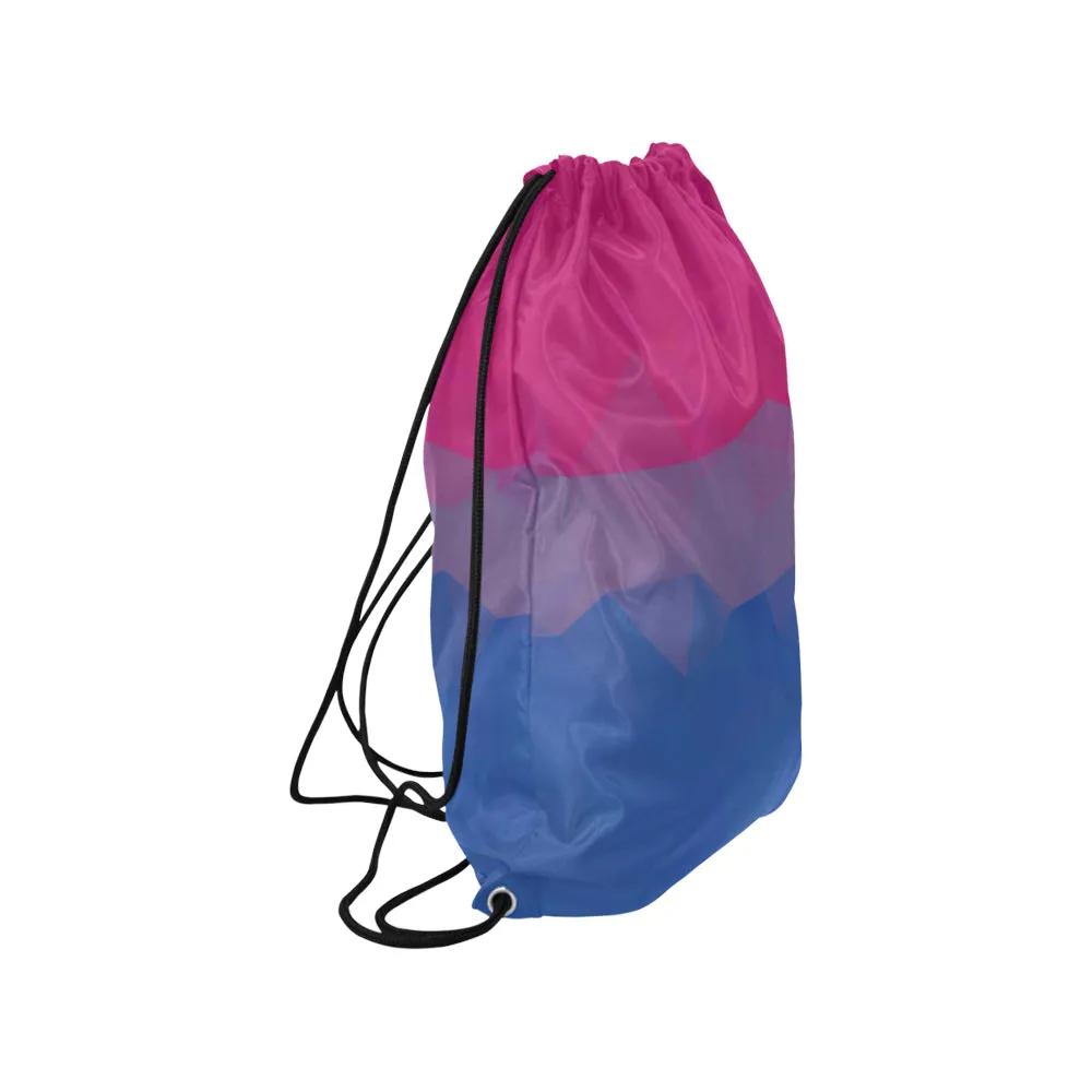 Geometric Bisexual Pride Drawstring Bag